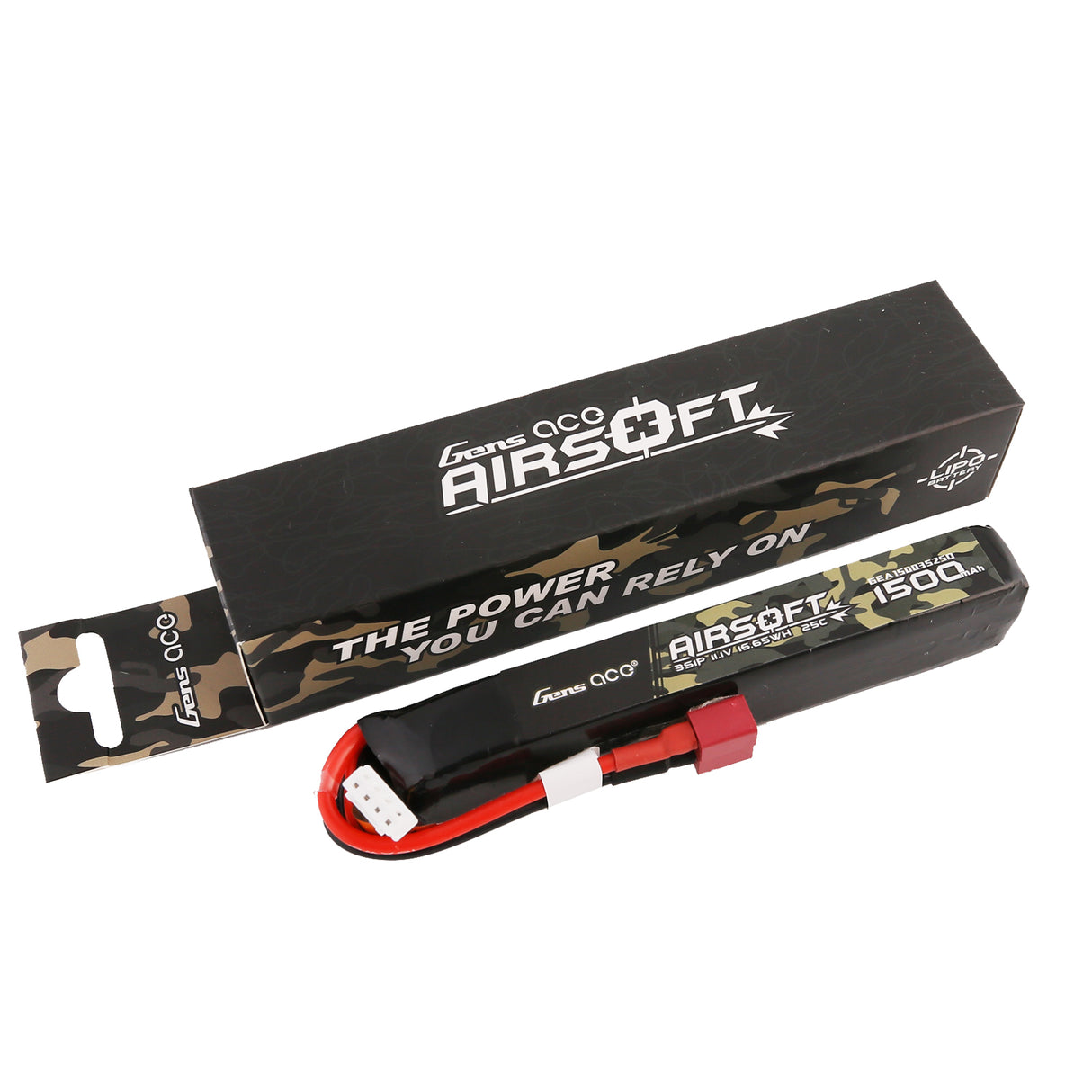 Gens ace 25C 1500 mAh 3S1P 11,1 V Airsoft Gun Lipo Akku mit T-Stecker