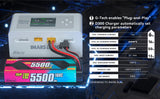 Gens Ace iMars D300 G-Tech Channel AC/DC 300W/700W RC Akkuladegerät-EU Schwarz
