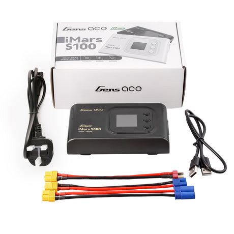 GensAce iMars S100 G-Tech AC Balance RC Battery Charger-Black (UK) for fpv drone