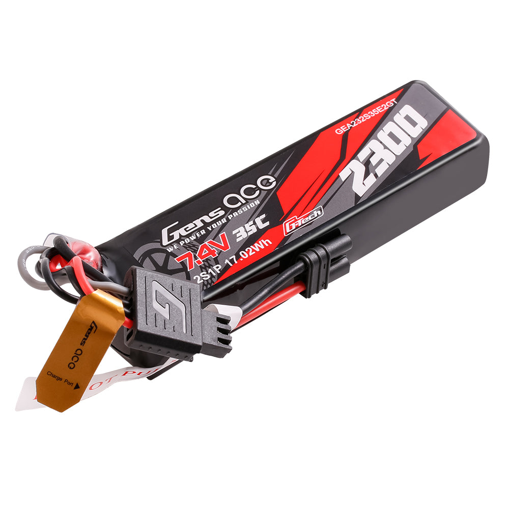 Gens ace 2300mAh 2S 7.4V 35C Lipo Battery with iEC2 plug for RC Car