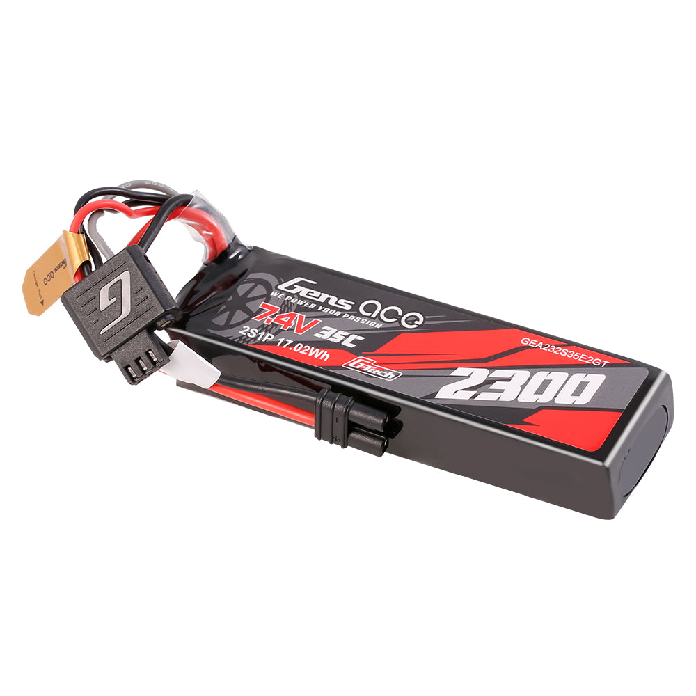 Gens ace 2300mAh 2S 7.4V 35C Lipo Battery with iEC2 plug for RC off-road