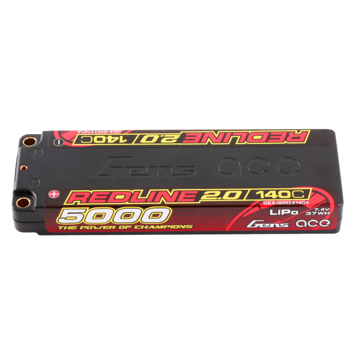 Gens ace Redline 2.0 Series 5000mAh 7.4V 140C 2S1P HardCase Lipo Battery Pack with Hardcase 56#