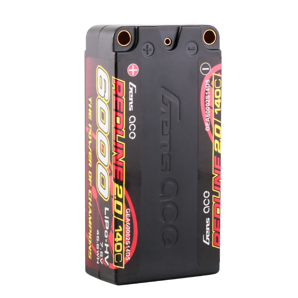 Gens ace Redline 2.0 Series 6000mAh 7.6V 140C 2S2P HardCase HV Lipo Battery Pack with Hardcase 63# Gens ace Redline 2.0 Series 6000mAh 7.6V 140C 2S2P HardCase HV Lipo Battery Pack with Hardcase 63#