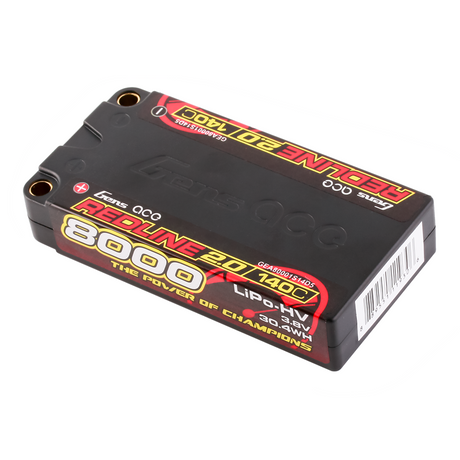 Gens ace Redline 2.0 Series 8000mAh 3.8V 140C 1S2P HardCase HV Lipo Battery Pack with Hardcase 65# for ifmar