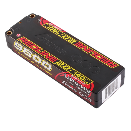 Gens ace Redline 2.0 Series 9600mAh 7.6V 140C 2S1P HardCase HV Lipo Battery Pack with Hardcase 58# for ifmar