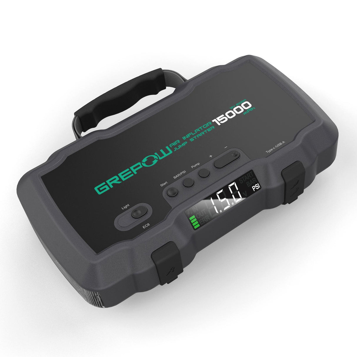 2000A 12V Lithium Jump Starter with 150PSI Air inflator