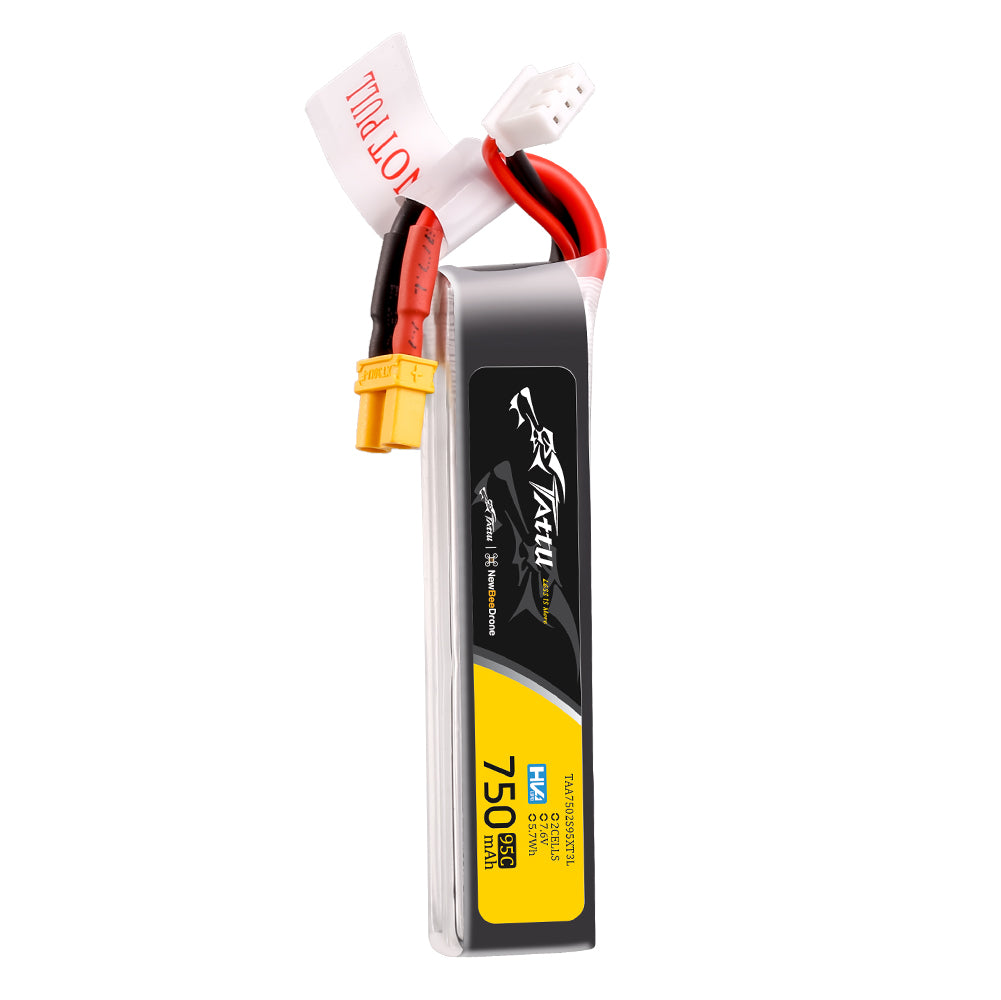 Tattu Lipo 750mAh 95C 2S1P 7.6V HV XT30U-F Long-Pack