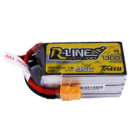 Tattu R-Line 1300mAh 5S 95C lipo battery pack with XT60 Plug