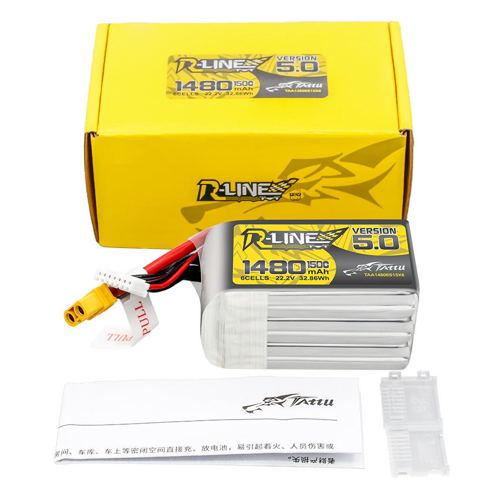 【2個セット】Tattu R-Line1.0 6S 95C 5100mAhリポ 2個セット】Tattu R-Line1.0 6S 95C 5100mAhリポ