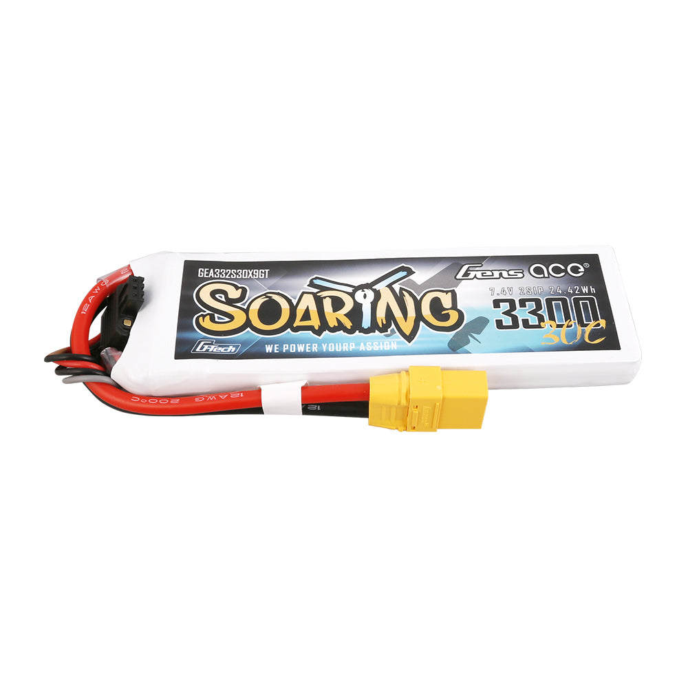 Gens ace G-Tech Soaring 3300 mAh 7,4 V 30C 2S1P Lipo-Akkupack mit XT90-Stecker