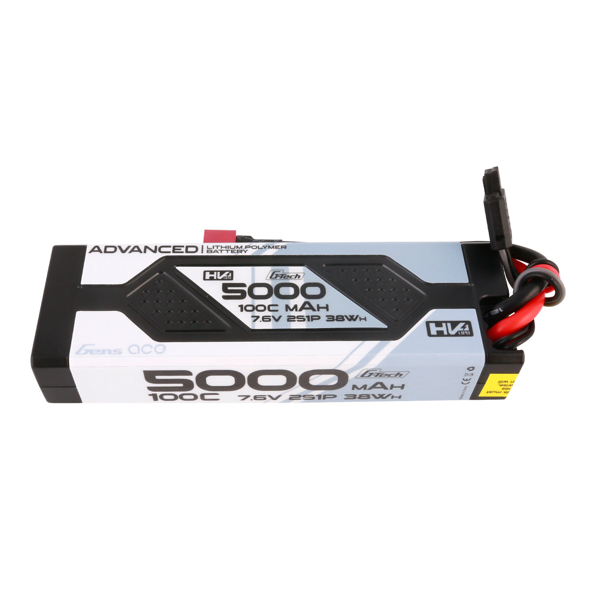 Gens ace Advanced G-Tech 5000mAh 7,6V 2S1P 100C HV Auto Lipo Akkupack Hardcase mit Deans(T) Stecker