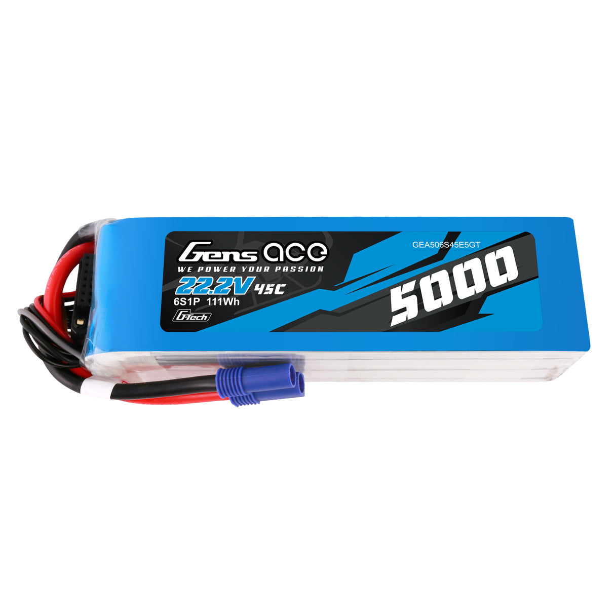 Gens ace G-Tech 5000 mAh 22,2 V 45 C 6S1P Lipo-Akkupack mit EC5-Stecker