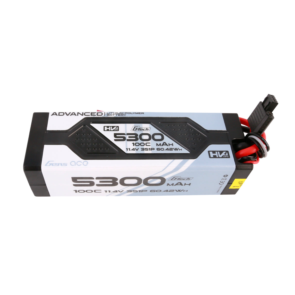 Gens ace Advanced G-Tech 5300mAh 11,4V 3S1P 100C HV Auto Lipo Akkupack Hardcase mit Deans Stecker