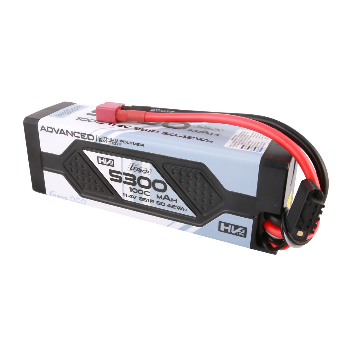 Gens ace Advanced G-Tech 5300mAh 11,4V 3S1P 100C HV Auto Lipo Akkupack Hardcase mit Deans Stecker