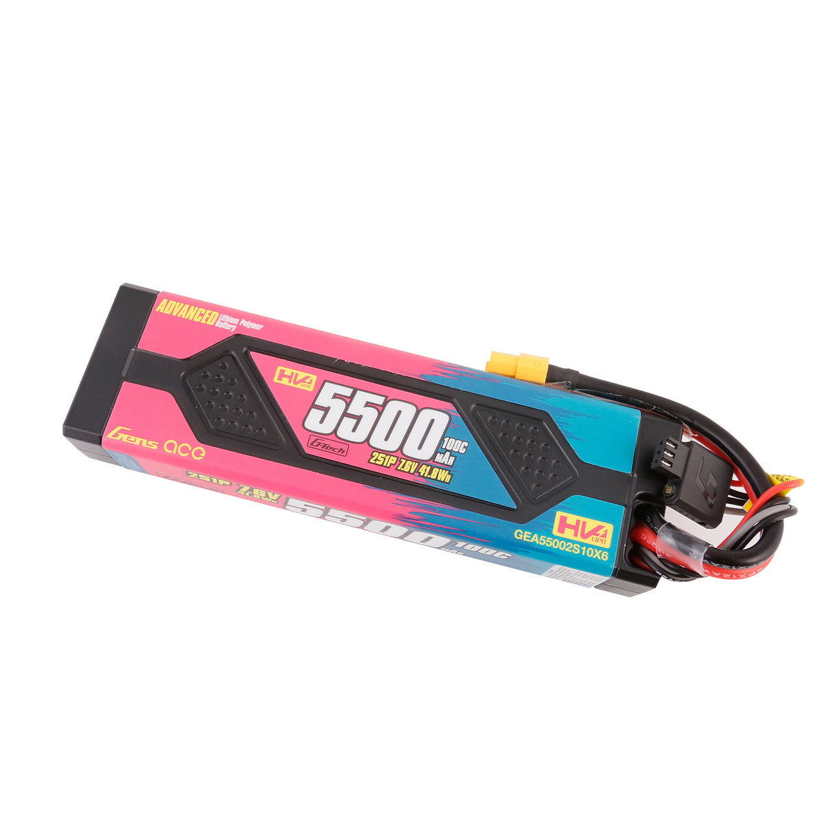 Gens ace Advanced 5500 mAh 7,6 V 100C 2S1P HardCase Lipo-Akkupack mit XT60