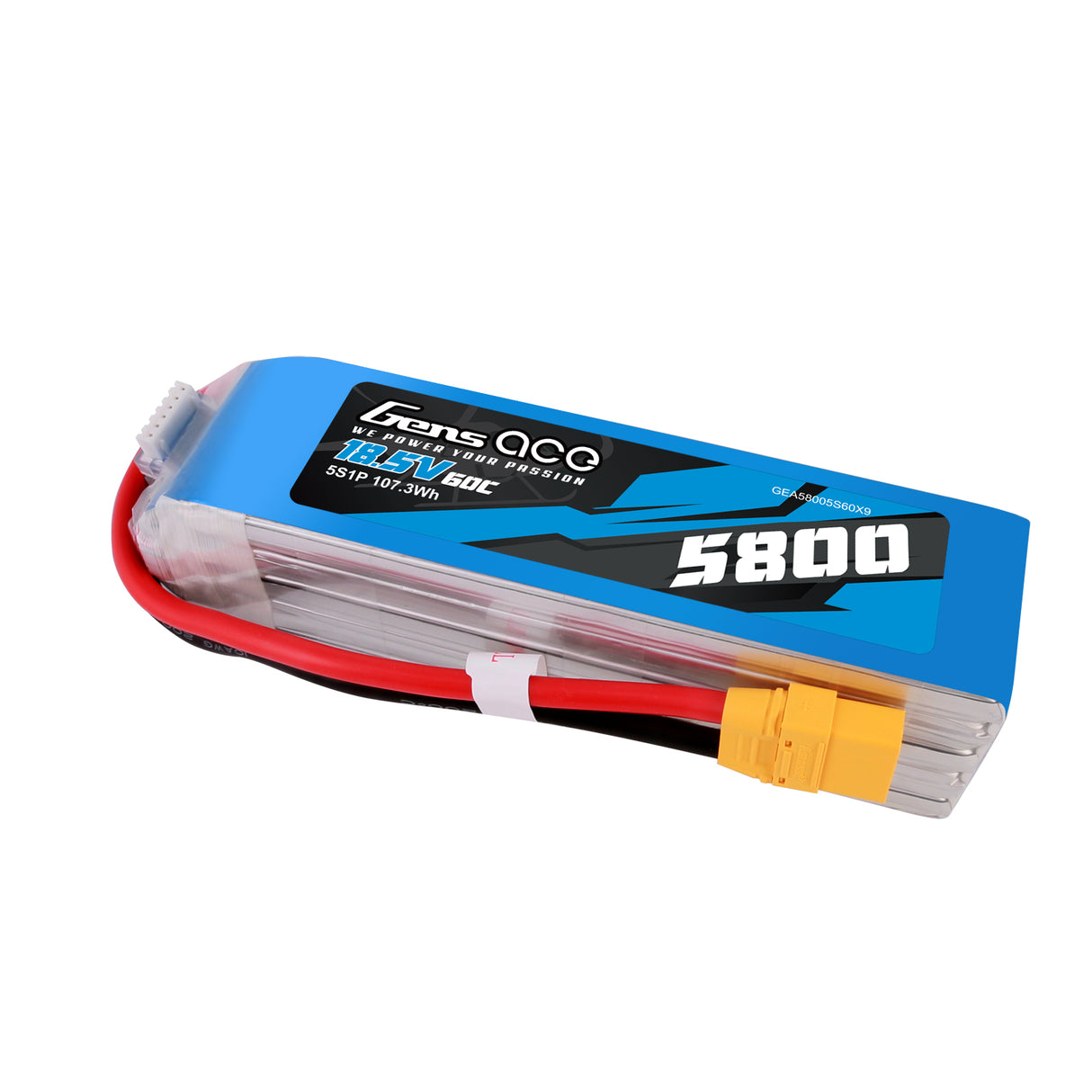 Gens ace 5800 mAh 60C 18,5 V 5S1P Lipo-Akkupack mit XT90-Stecker