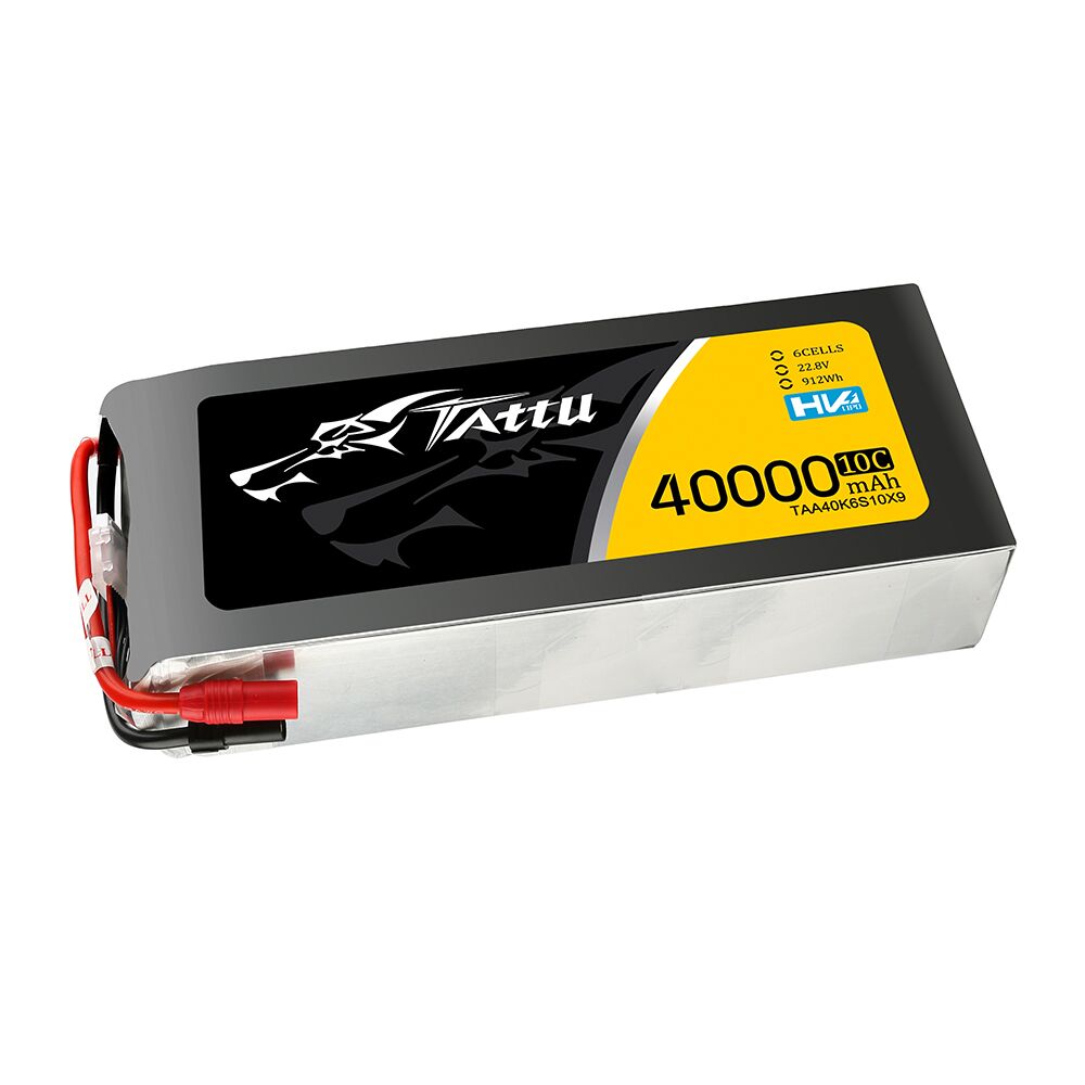 Tattu 40000 mAh 22,8 V 10C 6S1P HV Hochspannungs-Lipo-Akkupack mit AS150+AS150-Stecker