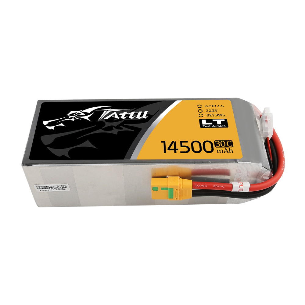 Tattu Niedertemperatur-Version 14500 mAh 22,2 V 30C 6S1P UAV Lipo Akkupack mit XT90 Zündkerze