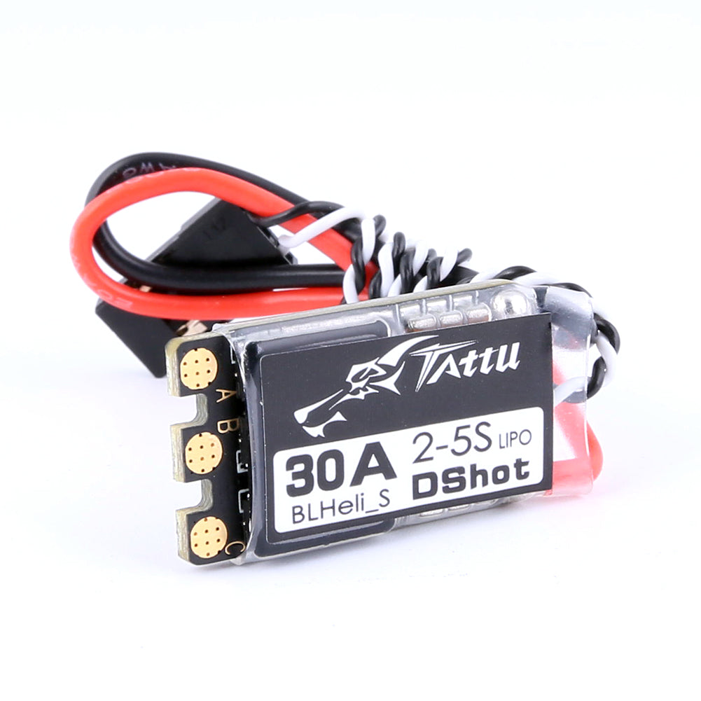 TATTU Blheli_S Esc 30 Ampere (2-5S; mit Dshot; kein BEC) ESC für FPV RC-Modell (1 Stück)