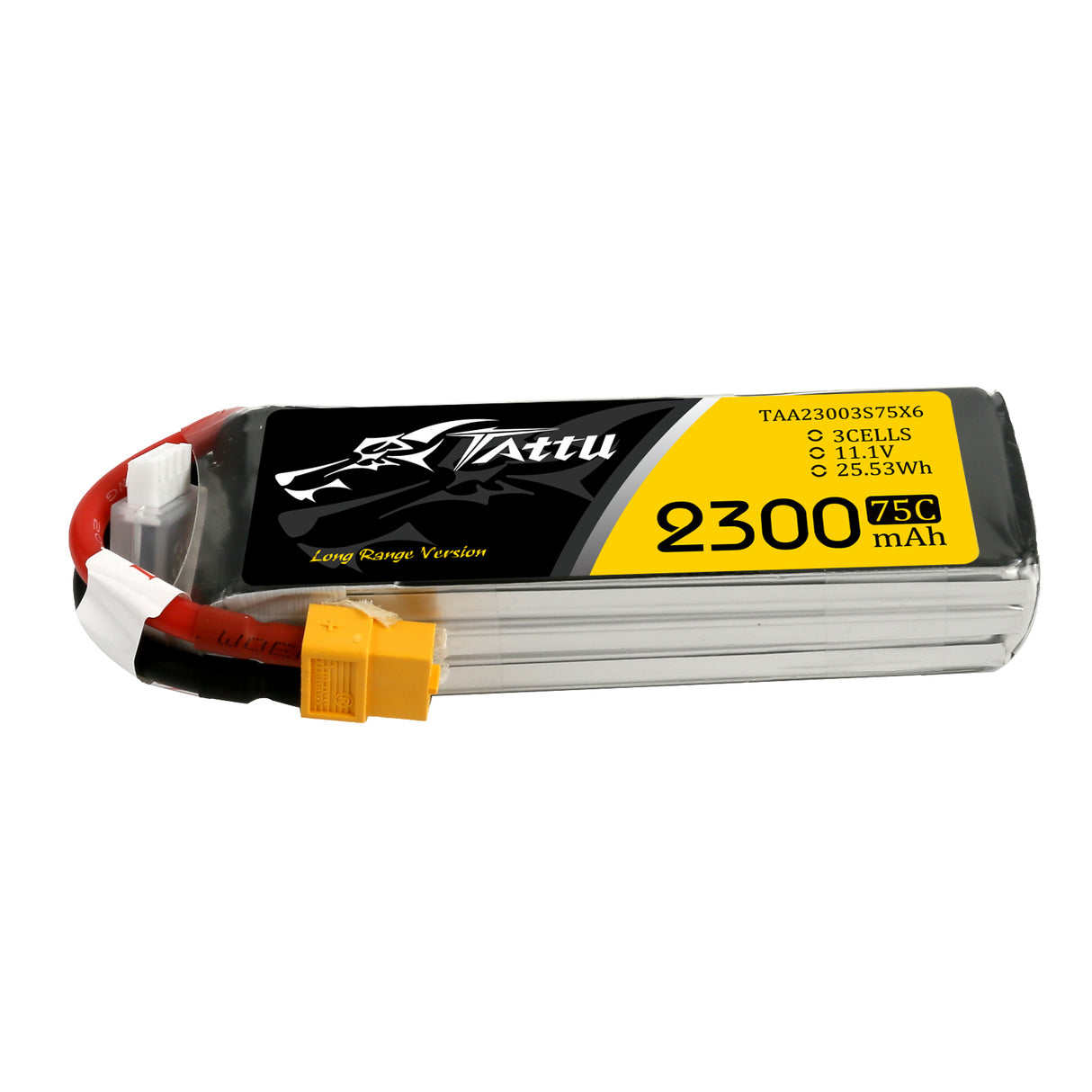 TATTU 2300mAh 11,1V 75C 3S1P Lipo-Akkupack mit XT60