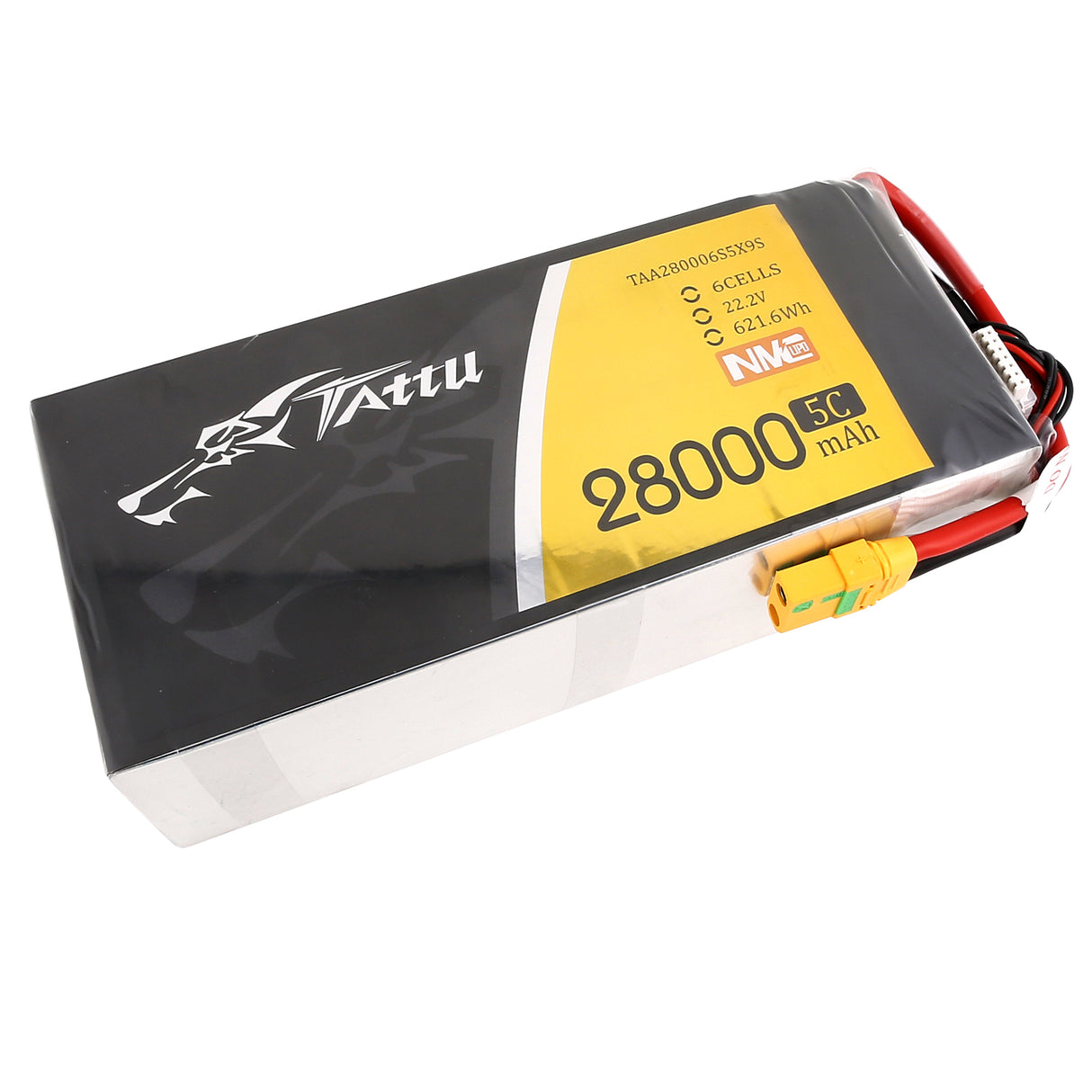 Tattu Semi-Solid State 28000mAh 22.2V 5C 6S1P Lipo Battery Pack with XT90-S plug