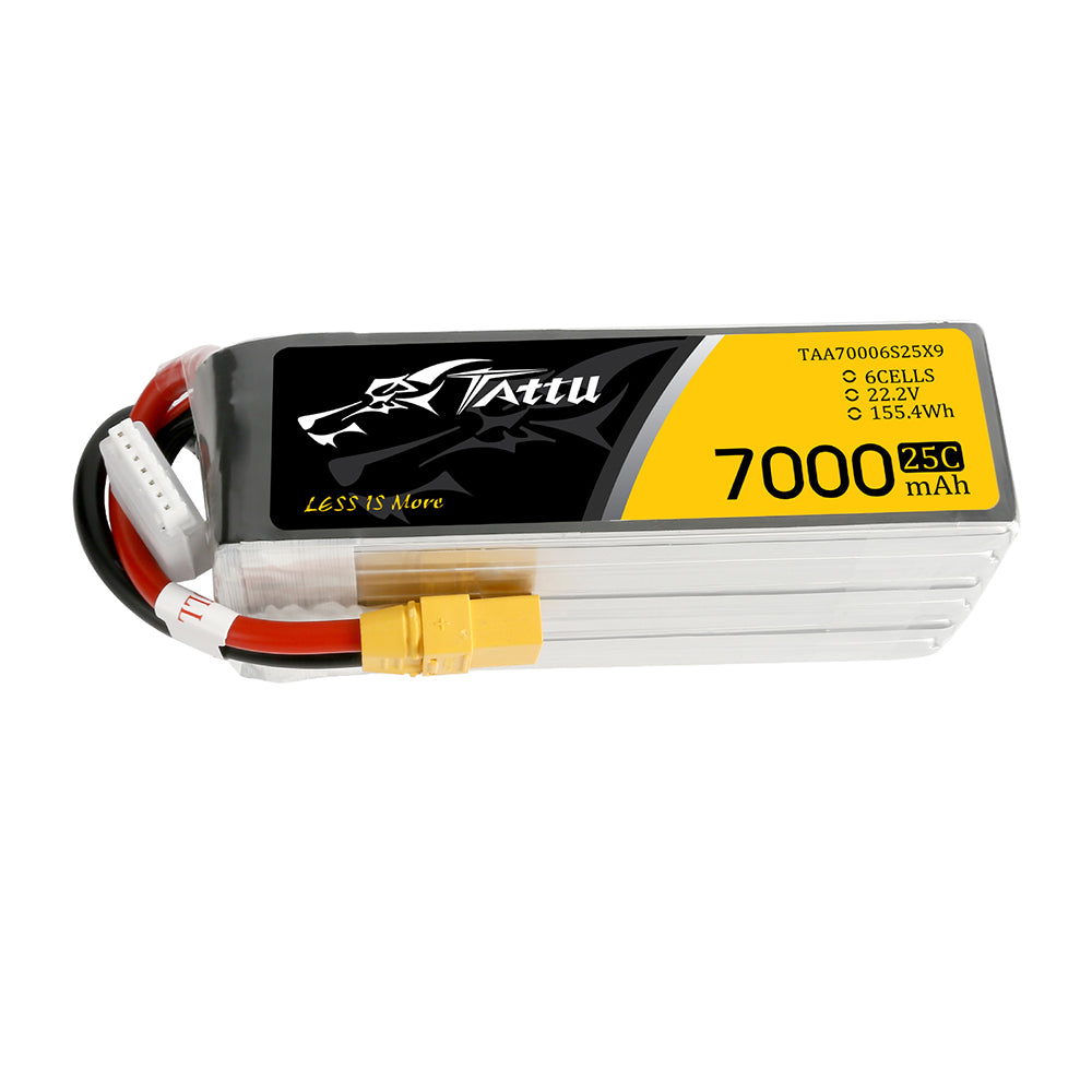 Tattu 7000 mAh 6S 22,2 V 25C Lipo-Akkupack mit XT90