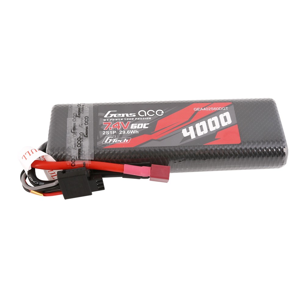 Batterie Lipo Gens Ace 25C 1300mAh 2S1P 7.4V mini Tamiya